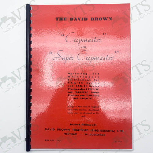 David Brown Cropmaster & Super Cropmaster Operators' Handbook